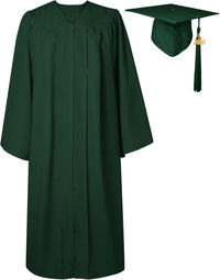GraduatePro Matte Graduation Cap and Gown Class of 2025 Set Bulk with Tassel for High School & College 12 Colors