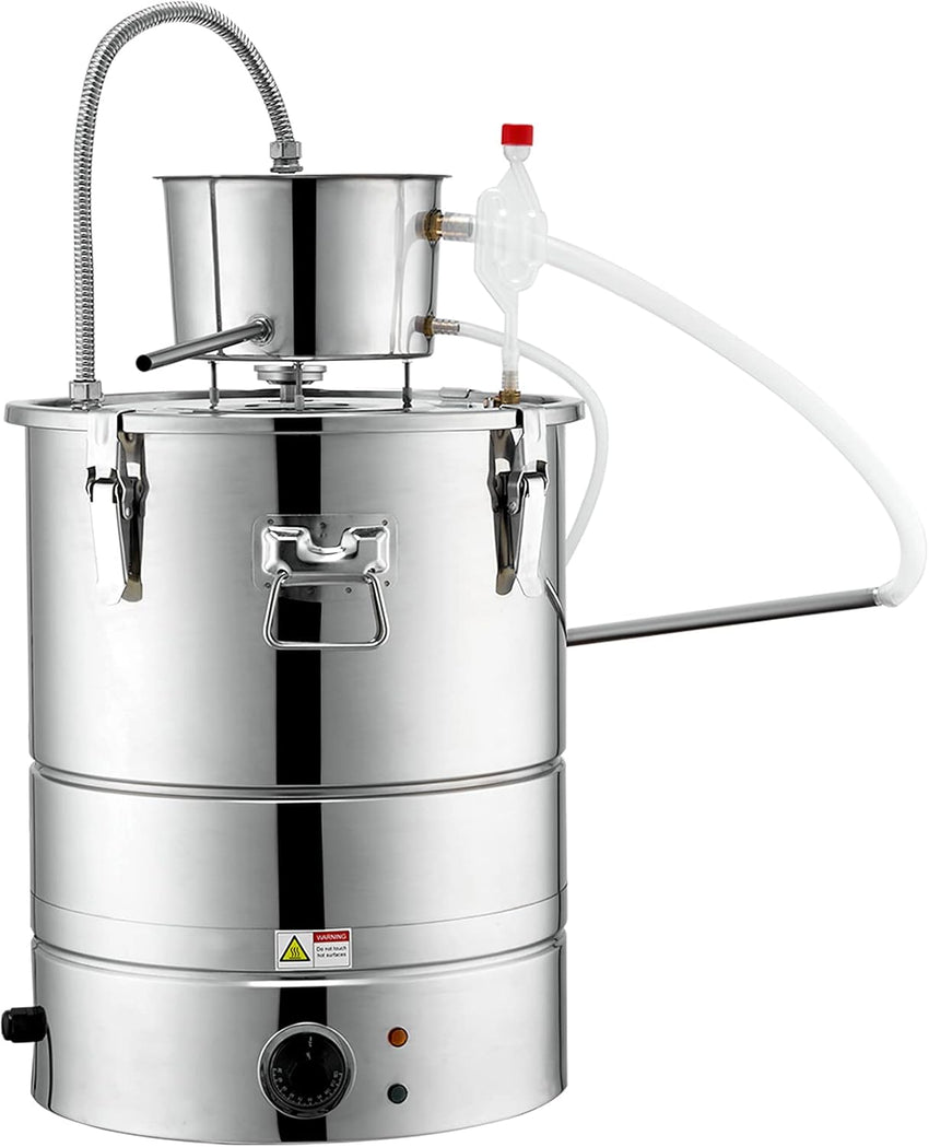 VEVOR Electric Alcohol Still 8Gal/30L, Alcohol Distiller, Distillery Kit for Alcohol include Pump & One-way Exhaust Valve & Thermometer