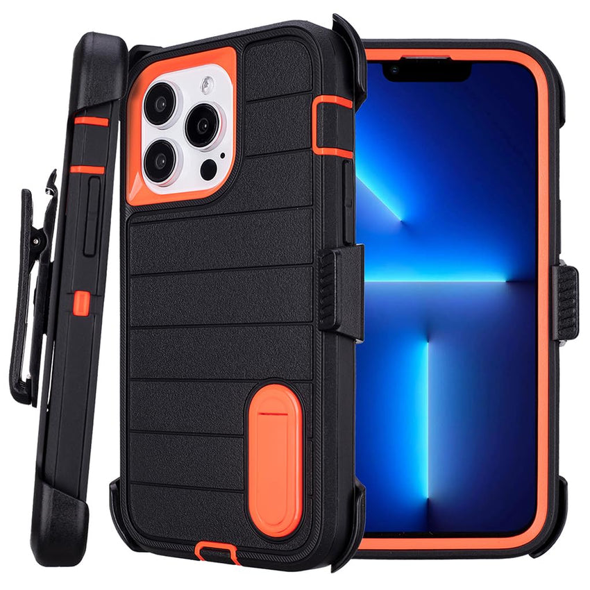 for Phone Case iPhone 13 Pro Max Case Black with Belt Clip Heavy Duty Holster for Shockproof Cases,3 Layers of Sturdy,Military Grade Defender Cover for iPhone 13 Pro Max Cases Black 6.7 Inch