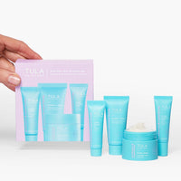 TULA Skin Care Your Best Skin At Every Age Firming & Smoothing Discovery Kit - Wrinkle Treatment, Face Moisturizer, Eye Serum and Overnight Repair Treatment, Anti-Aging, 4-Piece Kit