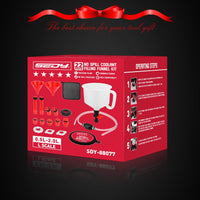 22-Piece No-Spill Coolant Filling Funnel Kit and Siphon Hose Pump, Radiator Coolant Filling Spill-Proof Funnel Kit with Adapters, Extensions, PVC Hose, Engine Oil Funnels, Towel for Universal Vehicle