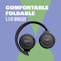 JBL Tune 520BT - Wireless On-Ear Headphones, Up to 57H Battery Life and Speed Charge, Lightweight, Comfortable and Foldable Design, Hands-Free Calls with Voice Aware (Purple)
