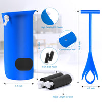 Jellas Sock Aid Kit, Flexible Sock Aid Device with Long Rope - Sock Puller aid Easy on and Off Device for Putting On and Removing Socks or Stockings, Sock Helper for Independence and Comfort (White)