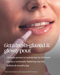 TULA Skin Care Glaze Plumping Lip Treatment - Hydrating & Glossy Lip Balm with Hyaluronic Acid & Peptides, 0.28 oz.