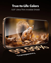 UNBREAKcable Screen Protector for iPhone 16 Pro Max, Pull-To-Protect Easy Installation, Auto Dust-Elimination, 9H+ Military-Grade Tempered Glass, Bubble-Free, Case Friendly, HD Clear, 6.9 Inch, 2 Pack