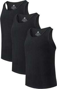DAVID ARCHY Men's Tank Top Bamboo Rayon Undershirts Tank Shirt Moisture-Wicking A-Shirt for Men, 3 or 5 Pack
