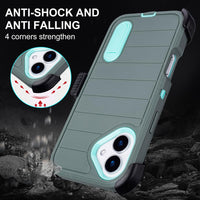 for Phone Case iPhone 16 Plus Case Black with Belt Clip Heavy Duty Holster for ShockPlusof Cases,3 Layers of Sturdy,Military Grade Defender Cover for iPhone 16 Plus Cases Black 6.7 Inch