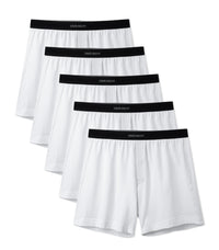 DAVID ARCHY Combed Cotton Boxers for Men Soft Underwear Mens Boxers Knit Boxer Shorts for Men Pack
