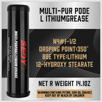 SEDY Heavy Duty Grease Gun Kit - 14oz Free Grease Tube 8000 PSI Pistol High Pressure Flexible Hose Bearing Grease Pump Marine Durable Connectors Adapters Extension Tubes Nozzle Easy Operation