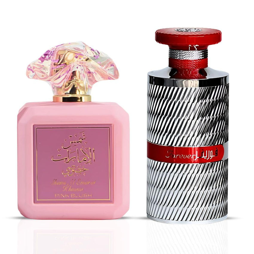 Ard al Zaafaran Pink Blush Shams Al Emarat Khususi, Marshmallow Blush Perfume For Women, Eau de Parfum - 100 ML (3.4 OZ) Romantic & Sweet Arabian Perfume - A Captivating Scent wrapped in Pink Bottle