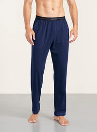 DAVID ARCHY Men's Pajama Pants Cotton Comfy Sleep Bottoms, Lightweight Lounge Pants with Pockets Soft Sleepwear PJs, 2 Pack
