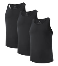 DAVID ARCHY Men's Tank Top Undershirt Micro Modal Undershirts Moisture-Wicking Tank A-Shirt for Men, 3-Pack