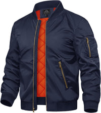 7DAY'S Men's Jackets-Bomber Jacket Fall Winter Warm Windbreaker Full Zip Casual Padded Coats