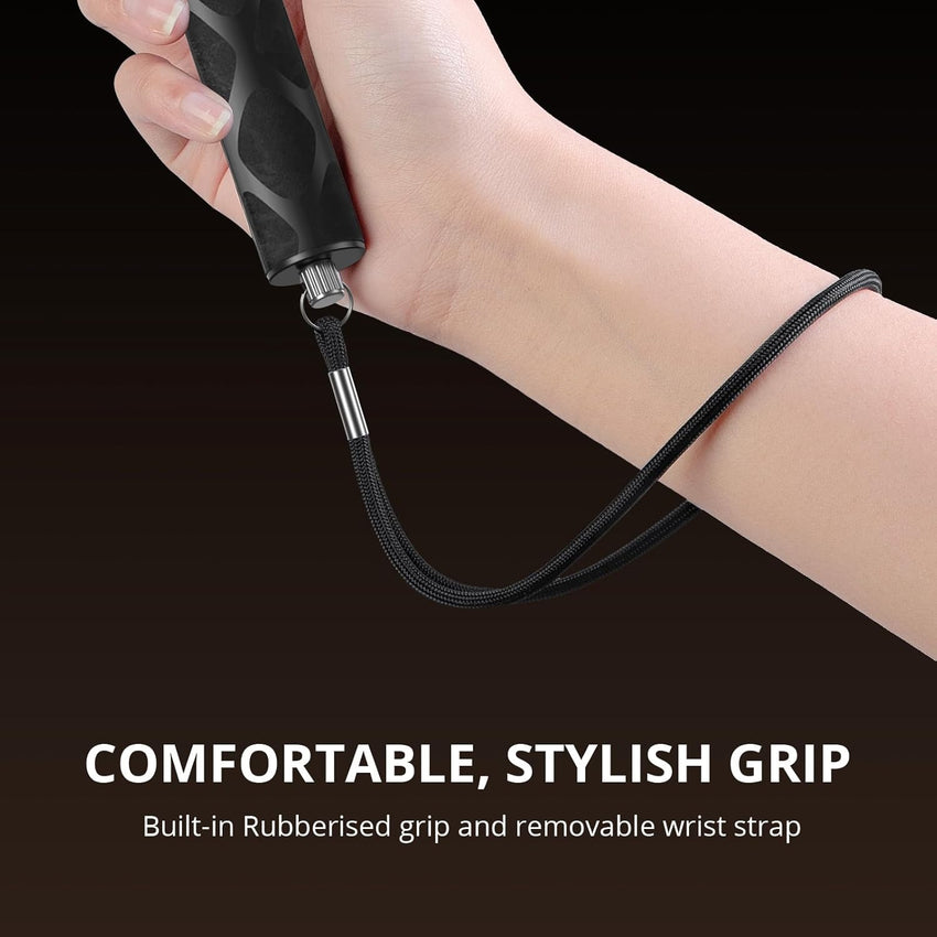 ATUMTEK 45" Invisible Selfie Stick, 1/4" Extended Monopod Pole, Solid and Compact Design for Insta360, for GoPro, DJI, Action Camera (Buckle Mount for GoPro and Wrist Strap Included)