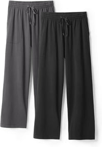 DAVID ARCHY Men's Pajama Pants Cotton Comfy Sleep Bottoms, Lightweight Lounge Pants with Pockets Soft Sleepwear PJs, 2 Pack