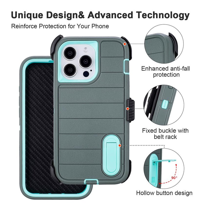 for Phone Case iPhone 13 Pro Max Case Black with Belt Clip Heavy Duty Holster for Shockproof Cases,3 Layers of Sturdy,Military Grade Defender Cover for iPhone 13 Pro Max Cases Black 6.7 Inch