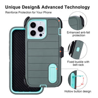for Phone Case iPhone 15 Pro Max Case Black with Belt Clip Heavy Duty Holster for Shockproof Cases,3 Layers of Sturdy,Military Grade Defender Cover for iPhone 15 Pro Max Cases Black 6.7 Inch