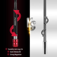 5-Piece 2", 4", 6", 12", 17" Extra Long Magnetic Screwdriver Bit Holders, 1/4 Inch Hex Shank Quick Release Extension Adapter, Durable CR-V Steel, Universal Fit for Impact Driver Bits