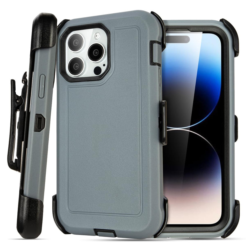 for Black iPhone 15 Case with Belt Clip, Shockproof Heavy Duty Rugged, 3 Layers of Sturdy,Anti-Drop, Military-Grade Defender Cover for iPhone 15 Case Black
