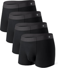 DAVID ARCHY Men's Underwear Trunks Modal Support Pouch Ultra Soft Breathable Seamless Underwear for Men 4 Pack