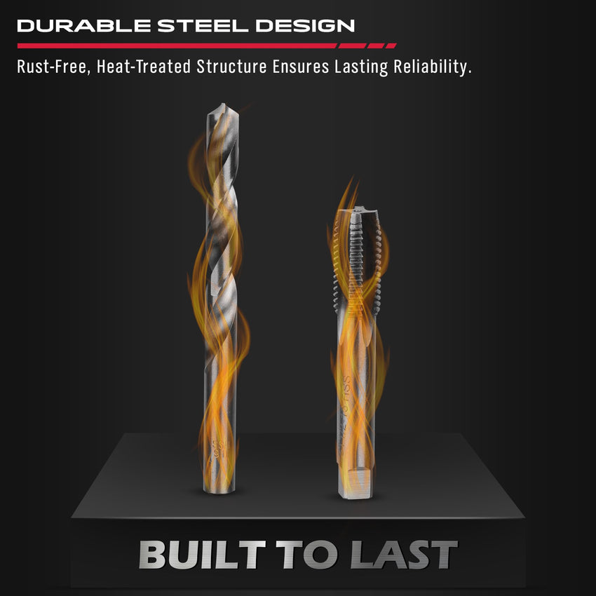 Thread Repair Thread Chaser Tool Set - 49PCS Thread Cleaner Rethreading Master Kit Metric SAE Bolt Restorer File Nut Rethreader Automotive Wheel Stud Spark Plug Engine Standard Screw Threading UNC UNF