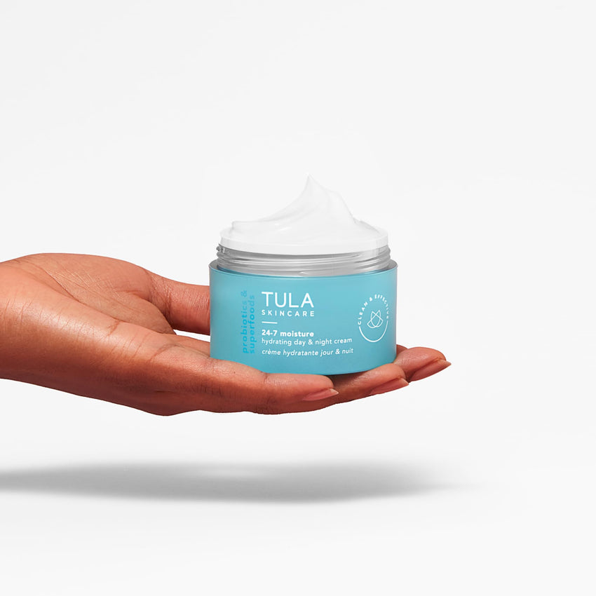 TULA Skin Care 24-7 Hydrating Day & Night Cream - Nourishing Moisturizer for Face, Maintain Skin Balance & Improve Skin Smoothness, Contains Watermelon & Apple Extract
