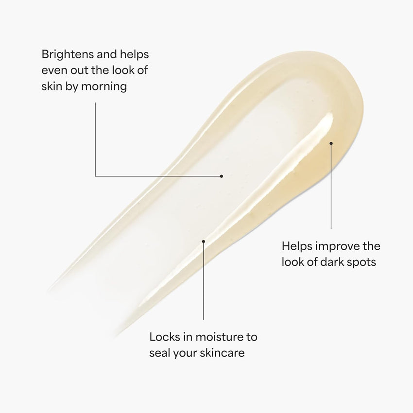 TULA Skin Care Bedtime - Bright Vita-Charge™ Overnight Brightening Treatment, Vitamin C & Niacinamide help Even Skin Tone & Texture, 1.7fl oz