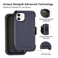 for Black iPhone 15 Case with Belt Clip, Shockproof Heavy Duty Rugged, 3 Layers of Sturdy,Anti-Drop, Military-Grade Defender Cover for iPhone 15 Case Black