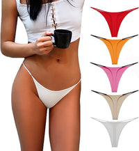 Aogda Thong for Women Cotton Underwear Low Rise Panties Woman G-String Thongs