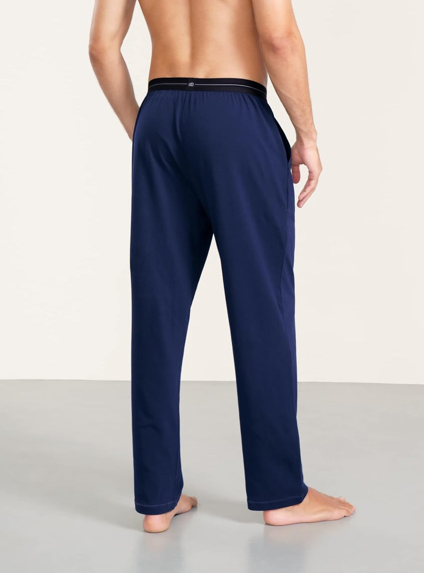 DAVID ARCHY Men's Pajama Pants Cotton Comfy Sleep Bottoms, Lightweight Lounge Pants with Pockets Soft Sleepwear PJs, 2 Pack