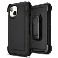for Black iPhone 15 Case with Belt Clip, Shockproof Heavy Duty Rugged, 3 Layers of Sturdy,Anti-Drop, Military-Grade Defender Cover for iPhone 15 Case Black