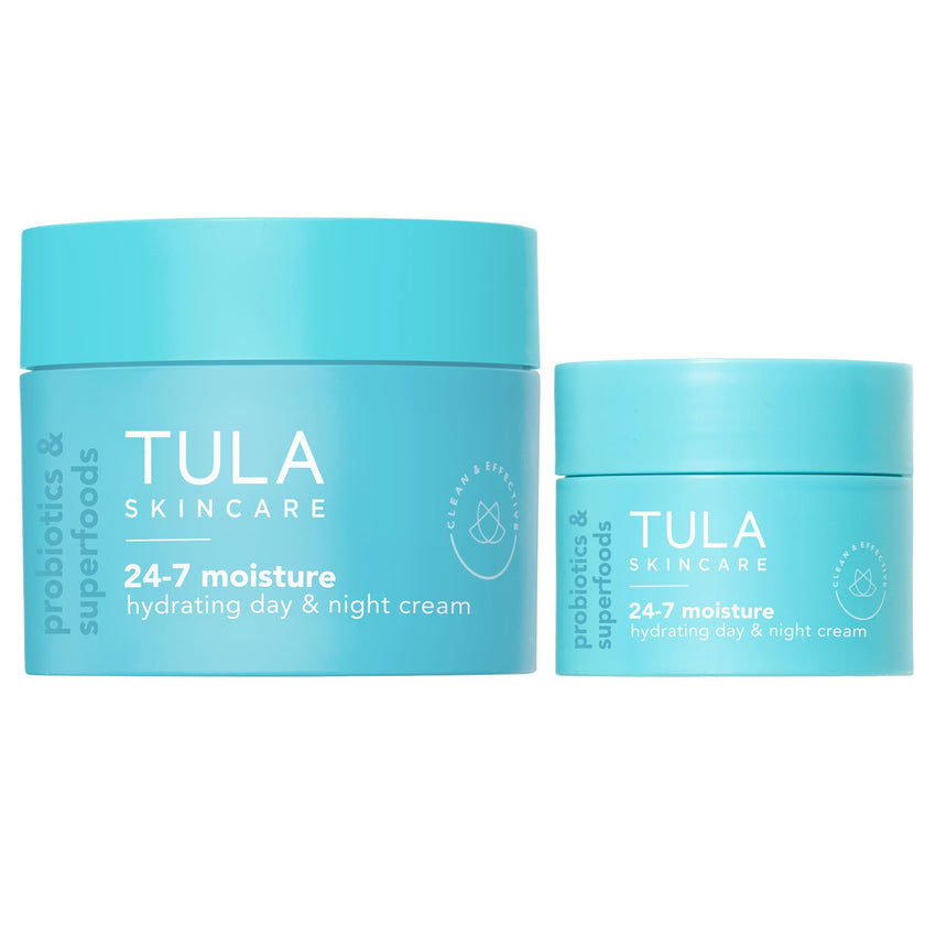 TULA Skin Care 24-7 Hydrating Day & Night Cream - Nourishing Moisturizer for Face, Maintain Skin Balance & Improve Skin Smoothness, Contains Watermelon & Apple Extract