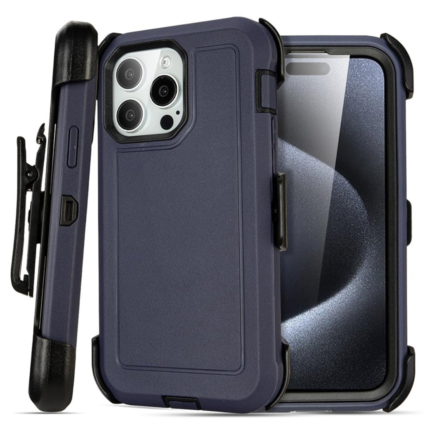 for Black iPhone 16 Pro Case with Belt Clip, for Shockproof iPhone 16 Pro Case Heavy Duty,3 Layers of Sturdy,Anti-Drop,Military-Grade Defender Cover for iPhone 16Pro Case Black