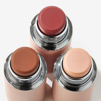 EarthsCure Glow Trio - 3 Piece Set. Contains a Bronzer, Blush, and Highlighter. Buildable Cream Sticks For a Luminous, Natural, and Youthful Look