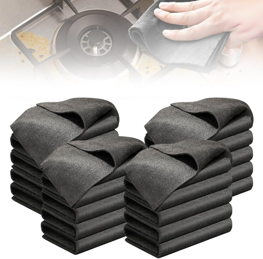 Thickened Magic Cleaning Cloth, 2025 New Magic Cleaning Cloths for Glass, Reusable Microfiber Cleaning Cloth Lint Free Streak Free Rags for Windows Mirrors Cars Kitchen Home Use (10, 11.8 × 11.8 in)