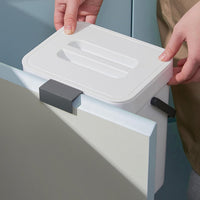 EKO Puro Mini Wall-Mounted Kitchen Trash Can with Lid, Food Waste Caddy, 1.32 Gall / 5L (White)