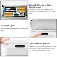 Automatic Sensor Trash Can, Kitchen Smart Garbage Bin with Lid, Touchless Induction, Collapsible Design, Large Capacity Waste Basket for Home, Office, Bathroom