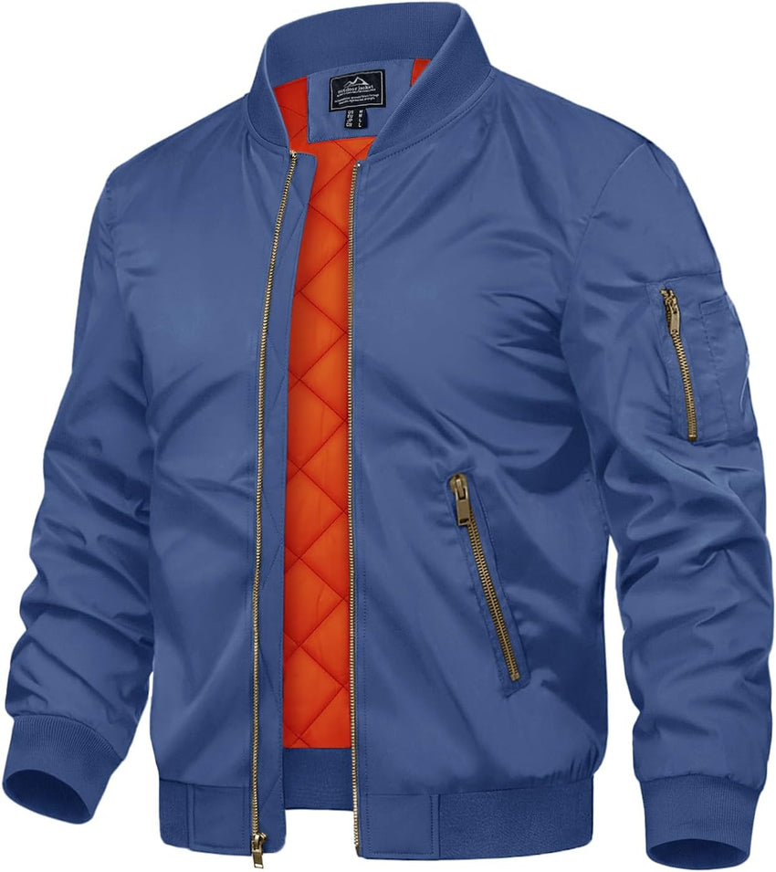 7DAY'S Men's Jackets-Bomber Jacket Fall Winter Warm Windbreaker Full Zip Casual Padded Coats