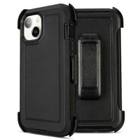 for Black iPhone 15 Case with Belt Clip, Shockproof Heavy Duty Rugged, 3 Layers of Sturdy,Anti-Drop, Military-Grade Defender Cover for iPhone 15 Case Black