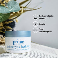 PRIME PROMETICS PrimeEyes Hydrate Under Eye Cream for Mature Women – Hydrating Eye Cream for Dark Circles and Wrinkle Repair – Soft, Glowing & Healthy Under Eyes