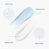 TULA Skin Care Clear Skin Starters Acne & Blemish Fighting Discovery Kit - Foam Cleanser, Correcting Gel, Moisturizer, Treatment Mask and Travel Bag to Treat & Prevent Acne, 4-Piece Kit