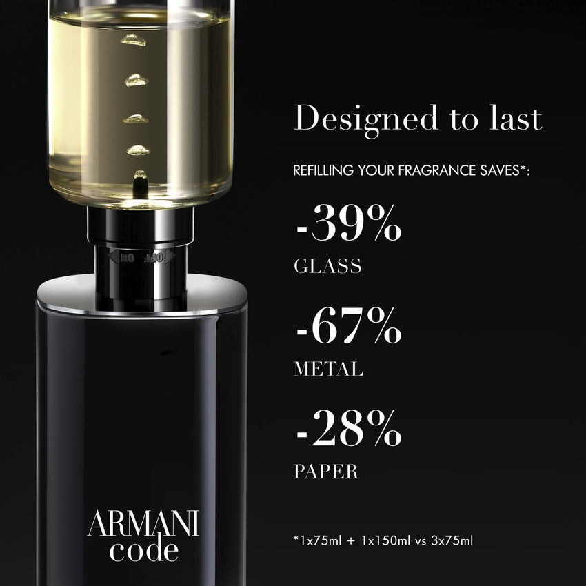 Armani Beauty - Code - Eau de Parfum - Cologne for Men - Fougère Ambery Spicy Men’s Fragrance - Green Mandarin, Nutmeg, Tonka Bean Notes