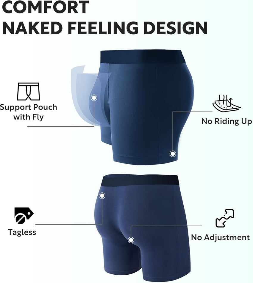 DAVID ARCHY Men's Ultra Soft Underwear Micro Modal Breathable Moisture Wicking Seamless Underwear for Men Multipack