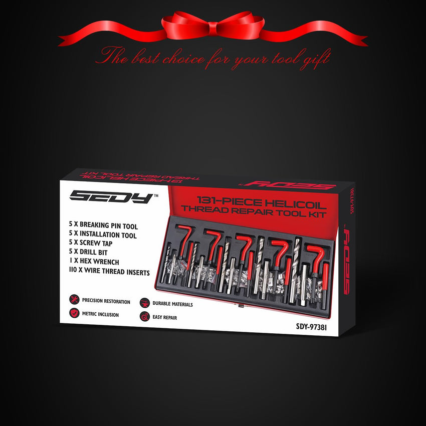 Thread Repair Thread Chaser Tool Set - 49PCS Thread Cleaner Rethreading Master Kit Metric SAE Bolt Restorer File Nut Rethreader Automotive Wheel Stud Spark Plug Engine Standard Screw Threading UNC UNF