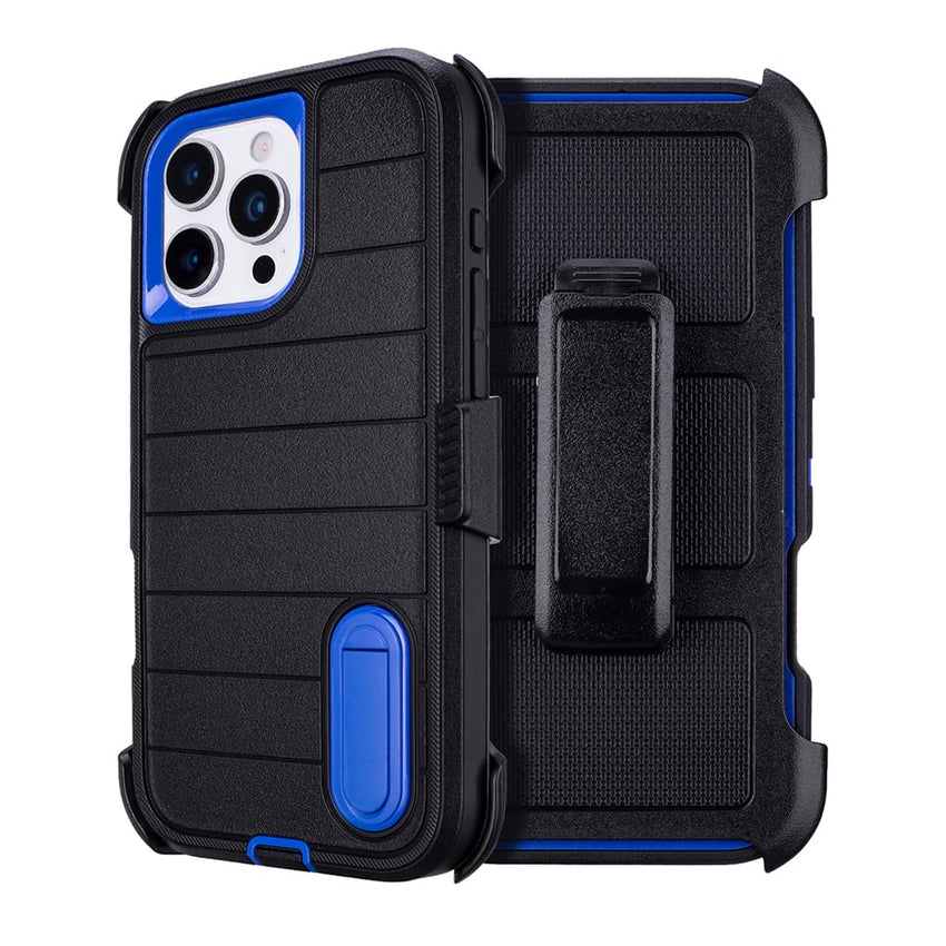 for Phone Case iPhone 16 Pro Case Black with Belt Clip Heavy Duty Holster for Shockproof Cases,3 Layers of Sturdy,Military Grade Defender Cover for iPhone 16 Pro Cases Black 6.3 Inch