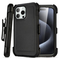 for Black iPhone 16 Pro Case with Belt Clip, for Shockproof iPhone 16 Pro Case Heavy Duty,3 Layers of Sturdy,Anti-Drop,Military-Grade Defender Cover for iPhone 16Pro Case Black