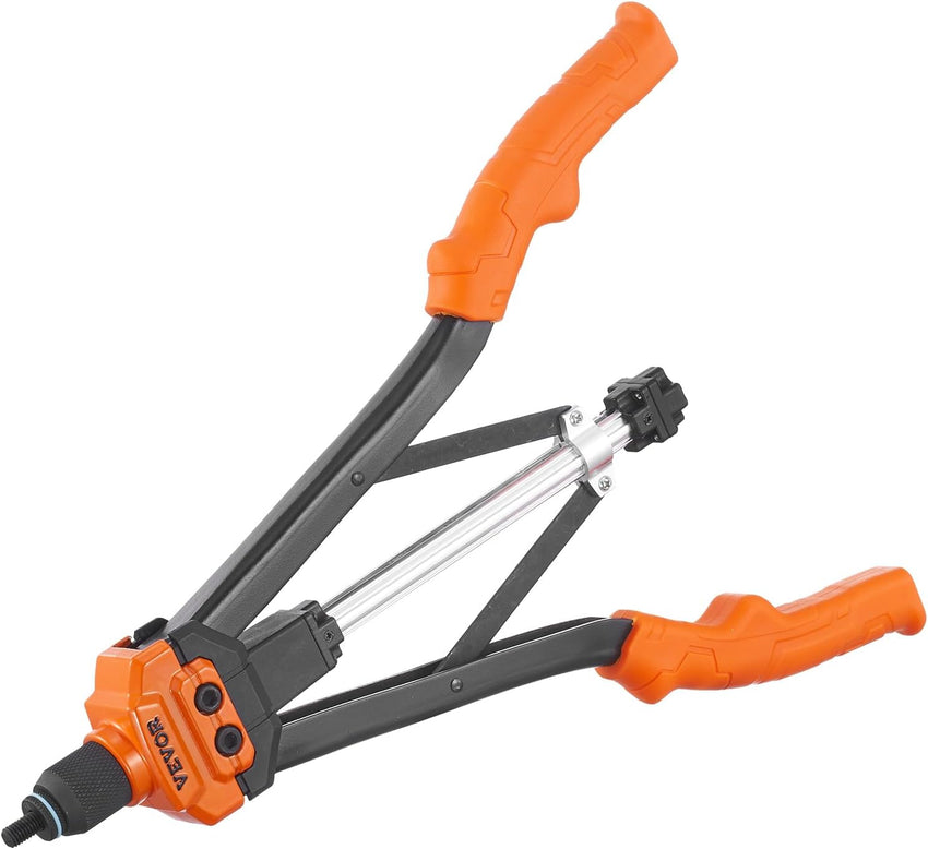VEVOR Rivet Nut Tool, 16 inch Rivnut Tool Kit with 13PCS Metric and SAE Mandrels, 186PCS Rivet Nuts, Semi-auto Retraction, M3, M4, M5, M6, M8, M10, M12, 1/4-20, 5/16-18, 3/8-16, 1/2-13, 8-32, 10-24
