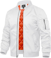 7DAY'SMens Bomber Jacket Windproof Windbreaker Thermal Quilted Jacket Warm Winter Padded Coats