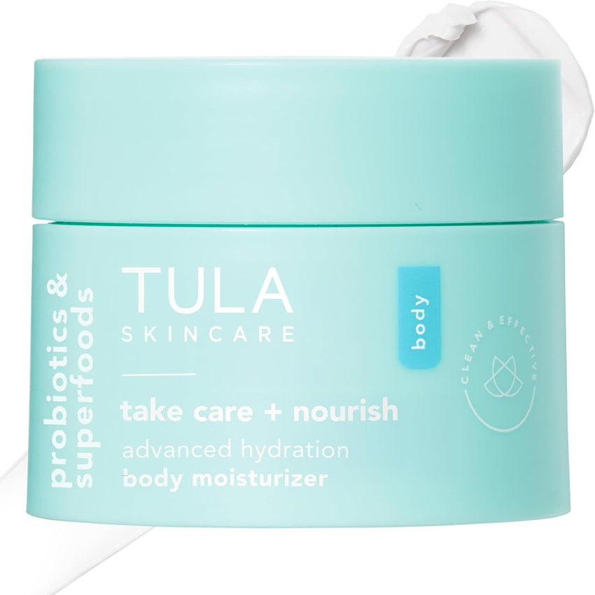 TULA Skin Care Take Care + Nourish - Advanced Hydration Body Moisturizer, Non-Greasy, Contains Vitamin C & Yuku to Improve Skin Tone & Texture, 8.1 oz.