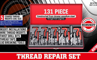 Thread Repair Thread Chaser Tool Set - 49PCS Thread Cleaner Rethreading Master Kit Metric SAE Bolt Restorer File Nut Rethreader Automotive Wheel Stud Spark Plug Engine Standard Screw Threading UNC UNF
